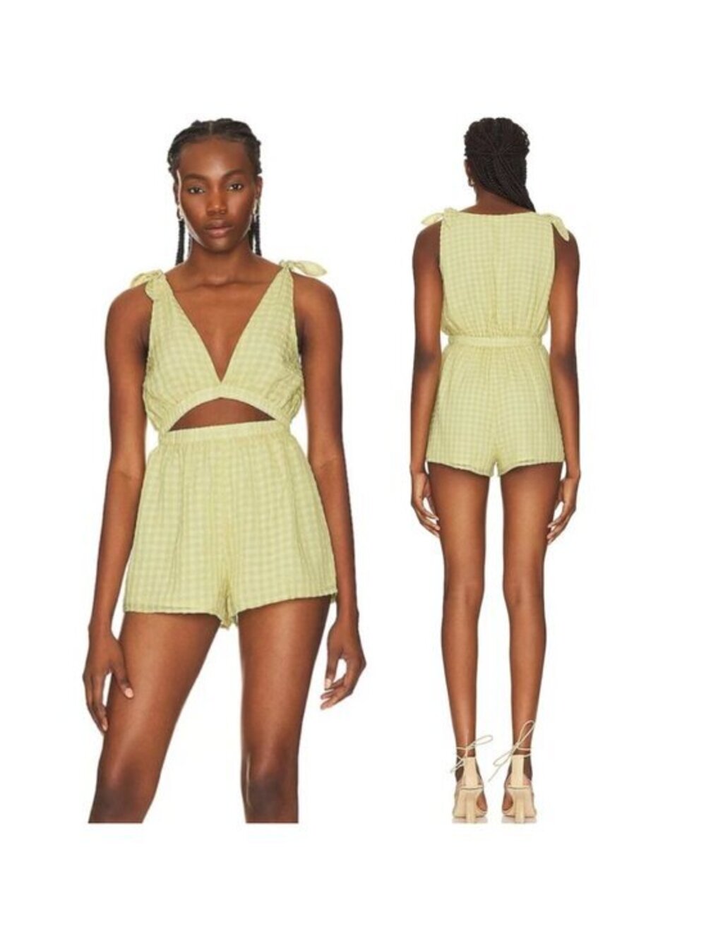 Tularosa Briony Romper in Eden Green